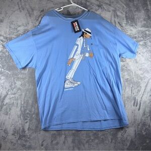 Men's Light Blue Graphic Tee